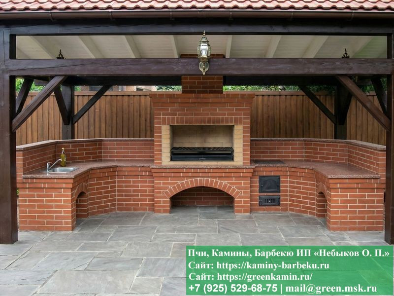 Комплекс Барбекю Из Кирпича Для Дачи И Дома  № 2  - 4
