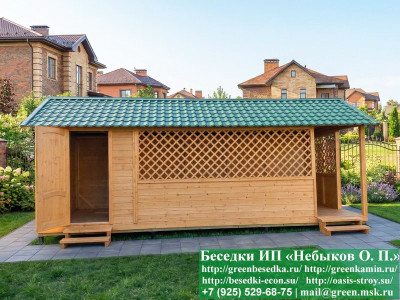 Беседка С Хозблоком Для Дачи, Дома 3х7. Вариант № 2  - 4 2