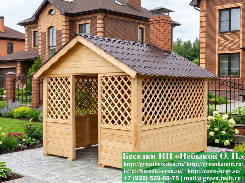 Строительство Мангала-Барбекю Из Кирпича В Беседке  - 3