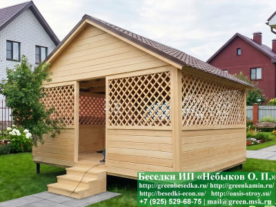 Садовая Беседка Для Дачи 'Домик 4х5'. Вариант № 2  - 2 2