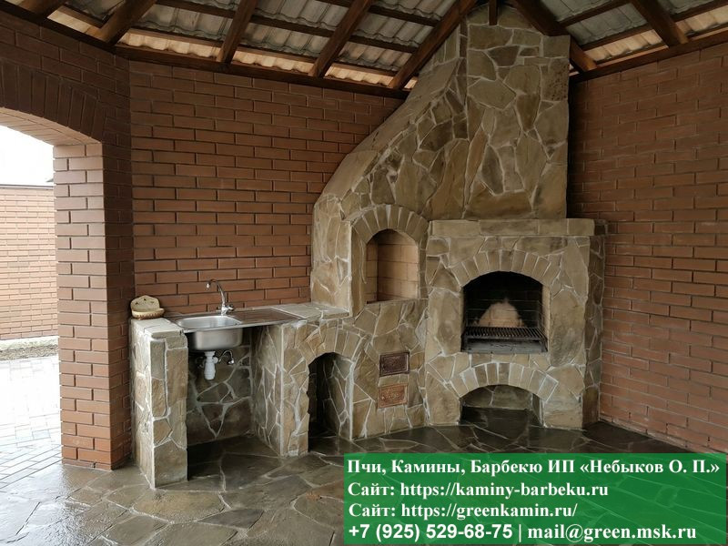 Мангалальная Зона Барбекю Для Дачи Из Мрамора  - 3