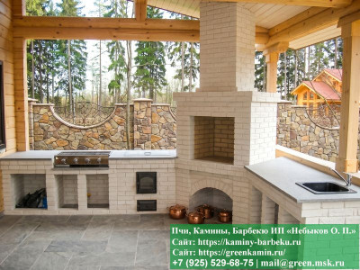 Комплекс Барбекю Из Кирпича Для Дачи и Дома № 5  - 2