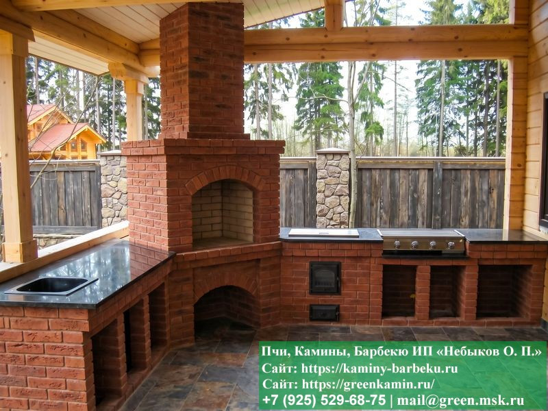 Комплекс Барбекю Из Кирпича Для Дачи и Дома № 5  - 3