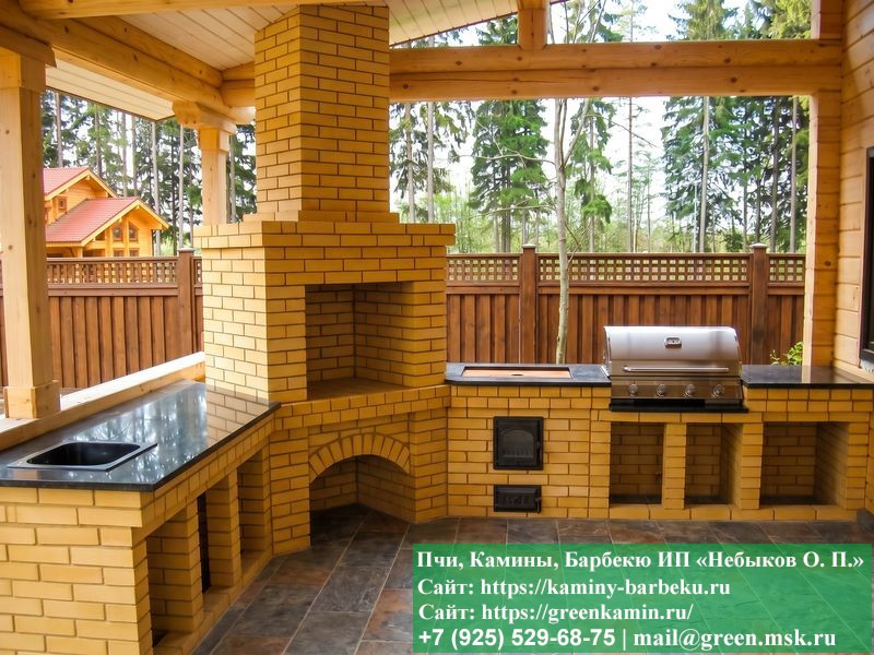 Комплекс Барбекю Из Кирпича Для Дачи и Дома № 5  - 1