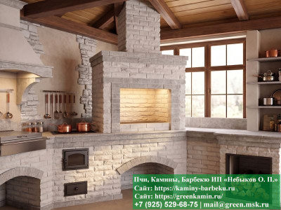 Мангал-Барбекю Из Кирпича Для Дачи, Дома № 5  - 1