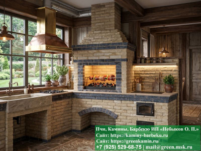 Мангал-Барбекю Из Кирпича Для Дачи, Дома № 5  - 1 2