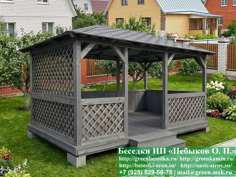Летняя Беседка Для Дачи, Дома, Сада 3х5. Вариант № 2 - Фото № 9