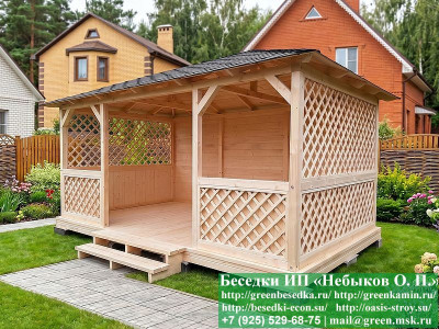 Летняя Беседка Для Дачи, Дома, Сада 3х5. Вариант № 2 - Фото № 3
