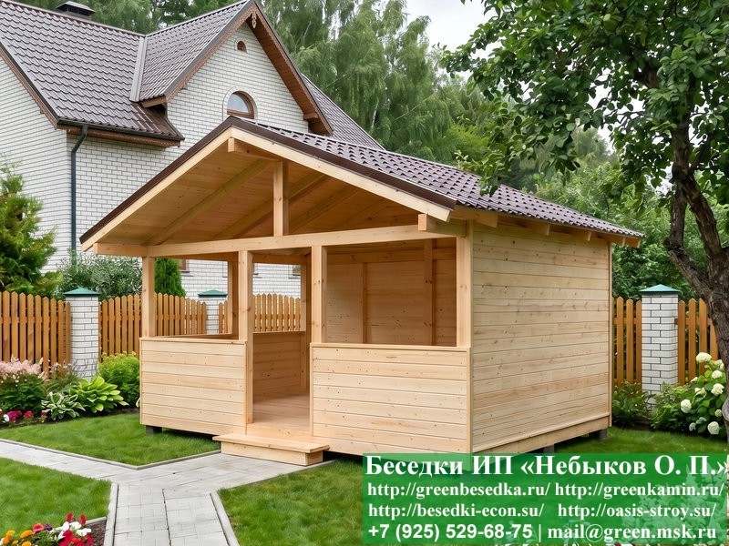 Каркасная Беседка Для Дачи В Стиле 'Шале' 3х5, 3х6 - Фото № 2