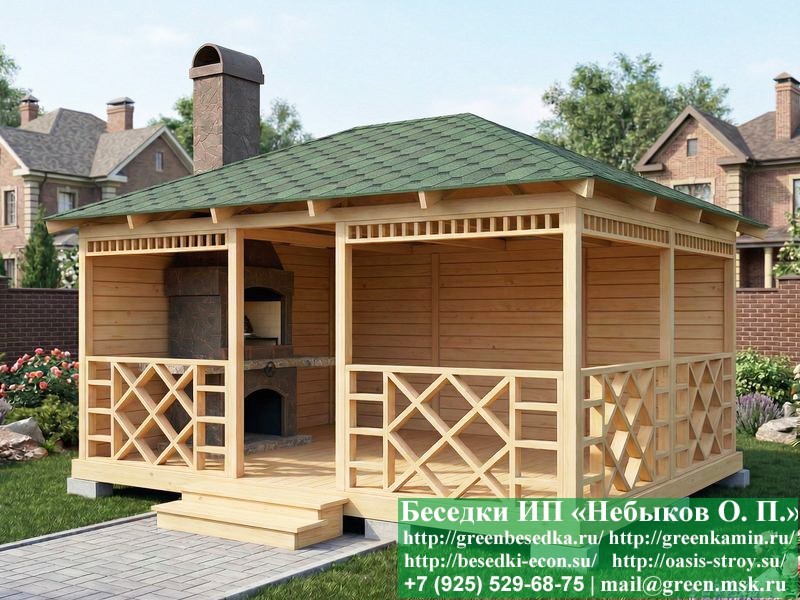 Летняя беседка 4х5 для дачи — доставка и монтаж в Москве, юге