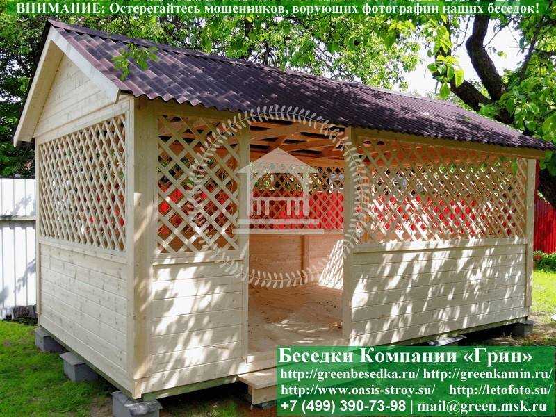 Прямоугольная Садовая Беседка Для Дачи 3х5 - 7