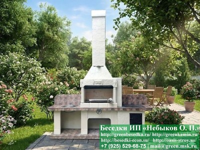 Печь-барбекю №21 с плитой и мойкой — купить в Москве и областях