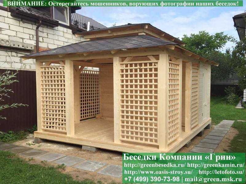 Японская, Китайская Беседка Для Дачи С Хозблоком 4х5 - 2