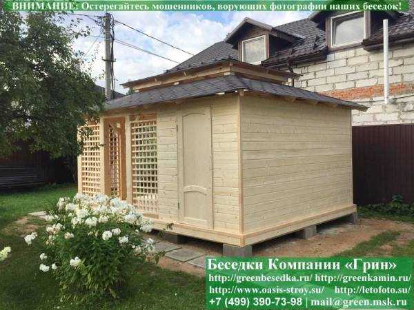 Японская, Китайская Беседка Для Дачи С Хозблоком 4х5 - 5