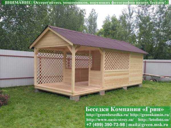Беседка С Хозблоком Для Дачи, Дома 3х7. Вариант № 1 - 4