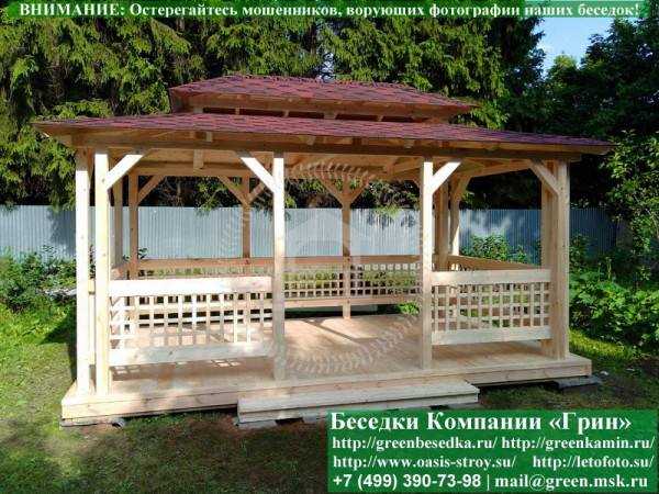 Японская Беседка Для Дачи 3х5. Вариант № 1 - 1