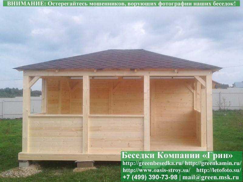 Японская Беседка Для Дачи Из БлокХауса 3,5х4,5 - 2