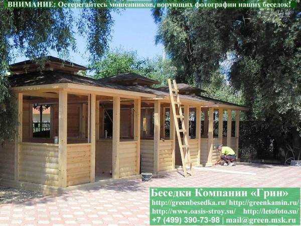 Японская Беседка Для Дачи Из БлокХауса 3,5х4,5 - 5