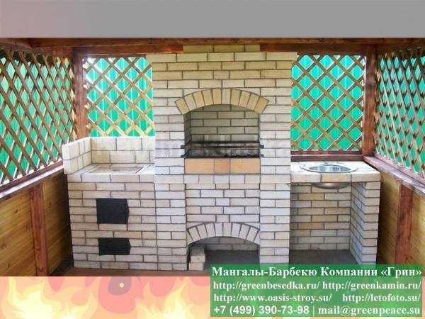 Строительство Барбекю Из Кирпича В Беседке - 1