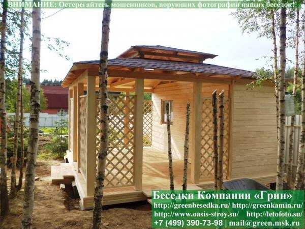 Японская Беседка С Хозблоком Для Дачи 5х5 - 1