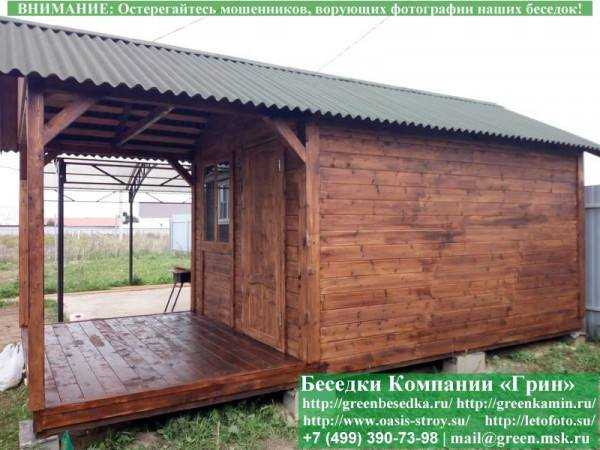 Бытовка-Хозблок С Навесом Для Дачи, Дома 3х6 - 2