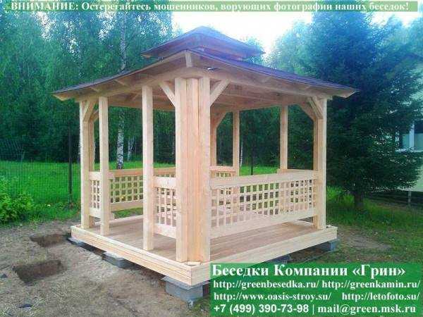 Квадратная Беседка Для Дачи "Японский Стиль 3х3" - 1