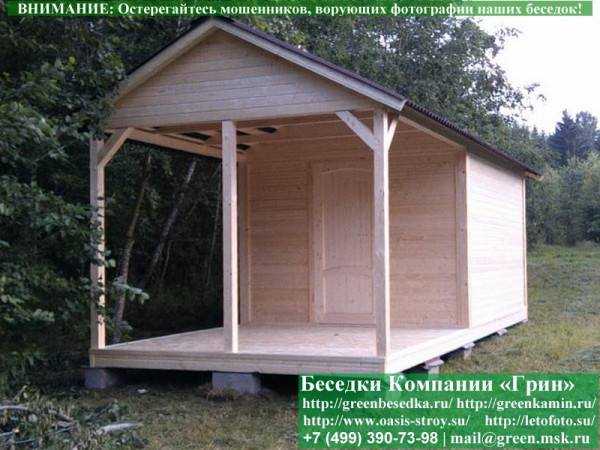 Деревянная Бытовка С Навесом 3х7 - 3