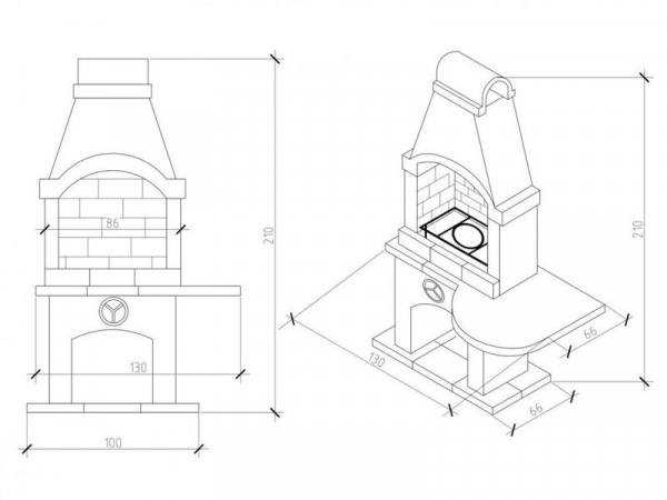Печь Гриль-Барбекю Для Дачи № 6 - 3