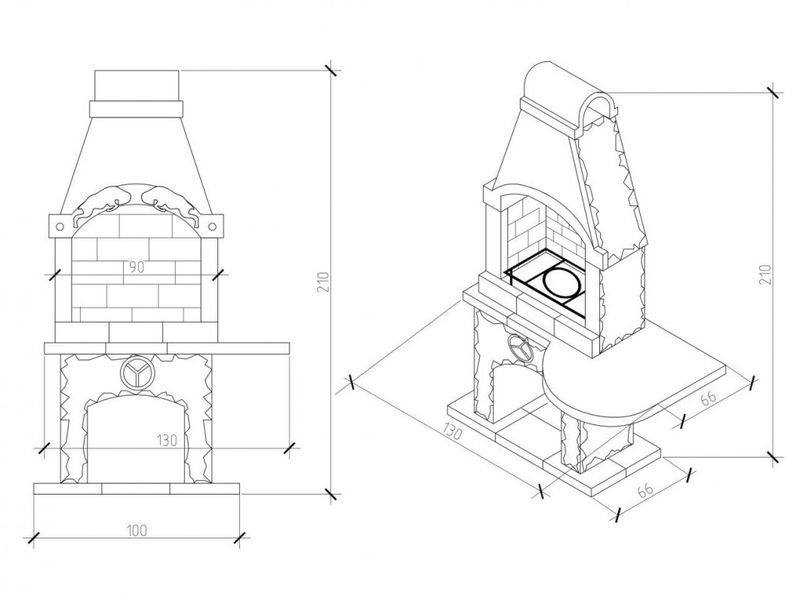 Печь Гриль-Барбекю Для Дачи № 7 - 5