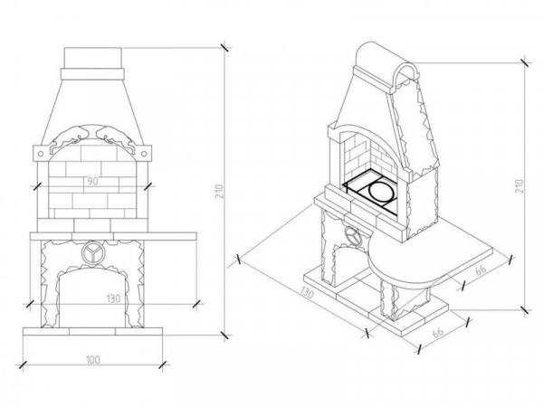 Печь Гриль-Барбекю Для Дачи № 7 - 5