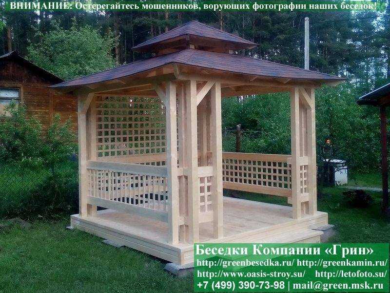 Квадратная Беседка Для Дачи "Японский Стиль 3х3" - 3
