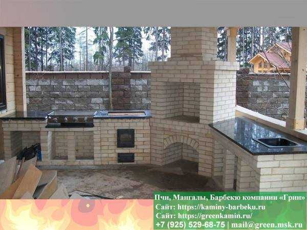 Комплекс Барбекю Из Кирпича № 5 - 1