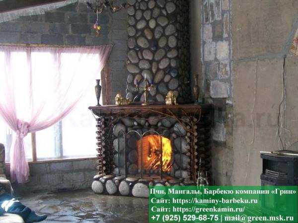 Декоративный Камин Из Камня Для Дома № 9 - 3