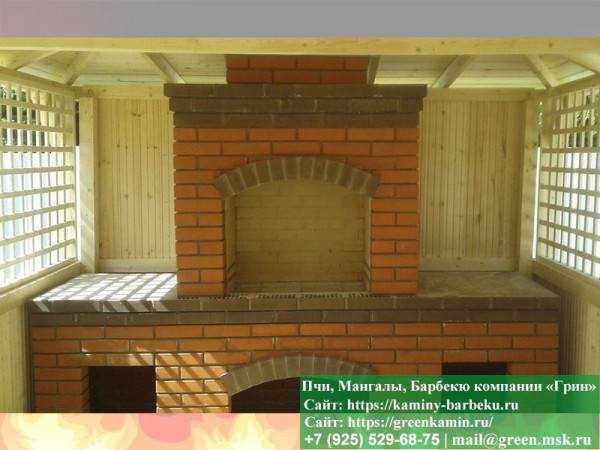 Строительство Барбекю Из Кирпича В Беседке - 3