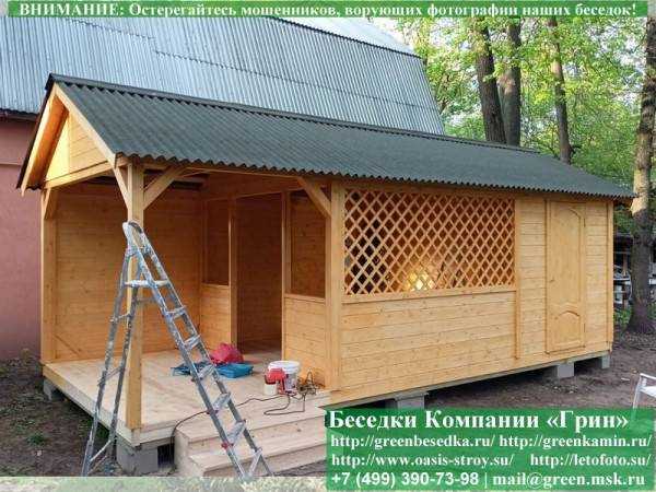 Беседка С Хозблоком Для Дачи, Дома 3х7. Вариант № 1 - 1