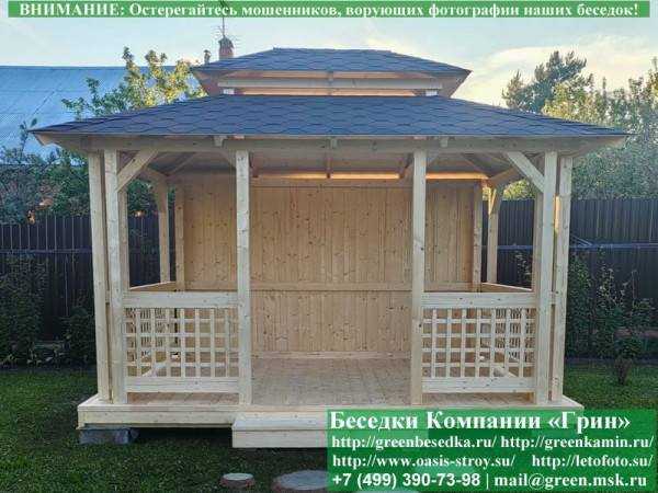 Беседка Для Дачи "Японский Стиль 3х4". Вариант № 1 - 3