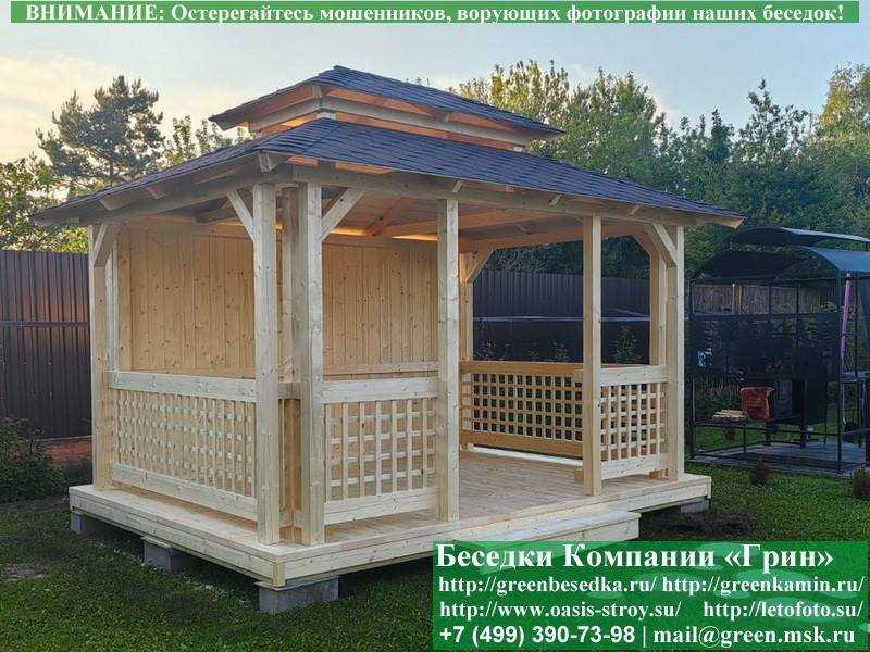 Беседка Для Дачи "Японский Стиль 3х4". Вариант № 1 - 4